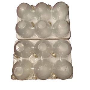 12 Pack, 2 5/8" (67mm), Frosted, Round Glass Ball Ornaments Michaels brand NEW